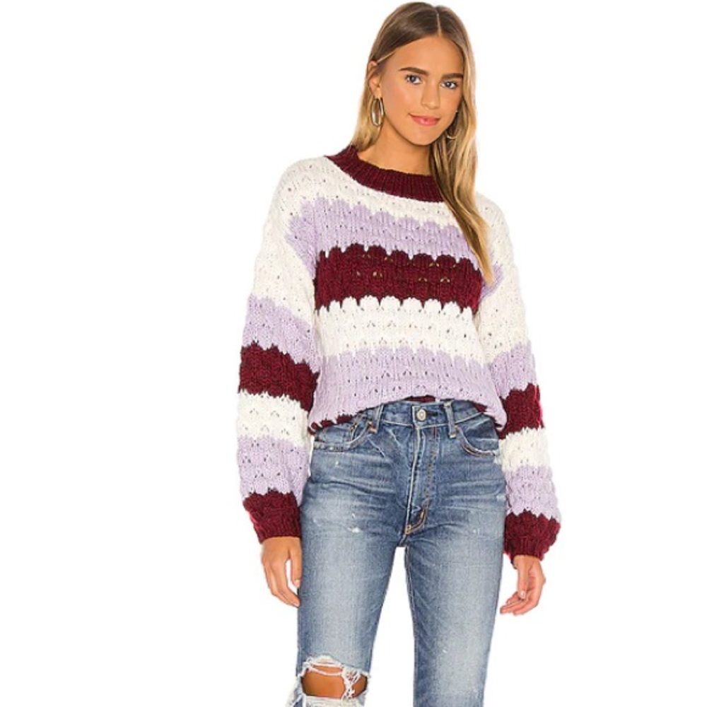 NWT BB Dakota Sweater Chunky Knit Sweater Balloon Sleeves Size Medium